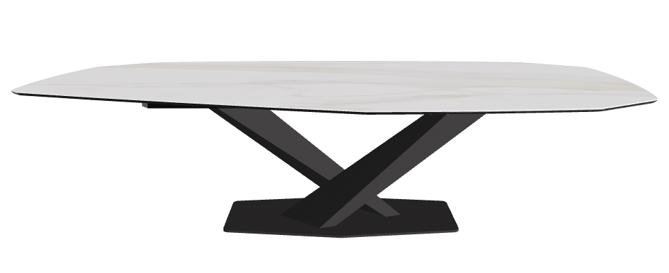Cattelan Italia Stratos Keramik Biscuit & Polygon Shaped Dining Table