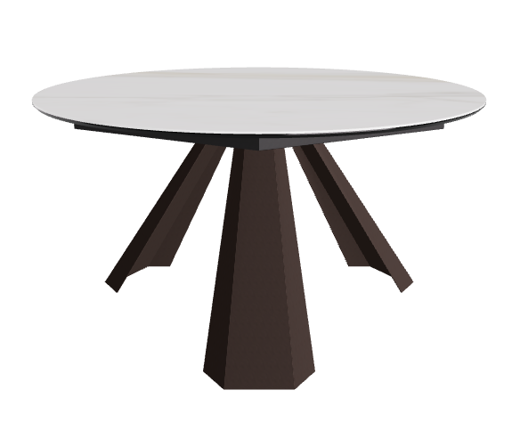 Diameter 140 x Height 73 cm_Matt Golden Calacatta_Bronze Embossed