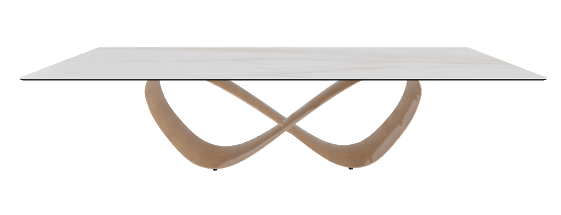 300x120x75h Rectangle Shaped_Matt Golden Calacatta_Brushed Bronze