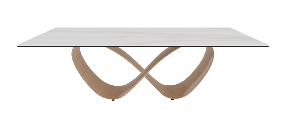 240x120x74h Rectangle Shaped_Matt Golden Calacatta_Brushed Bronze