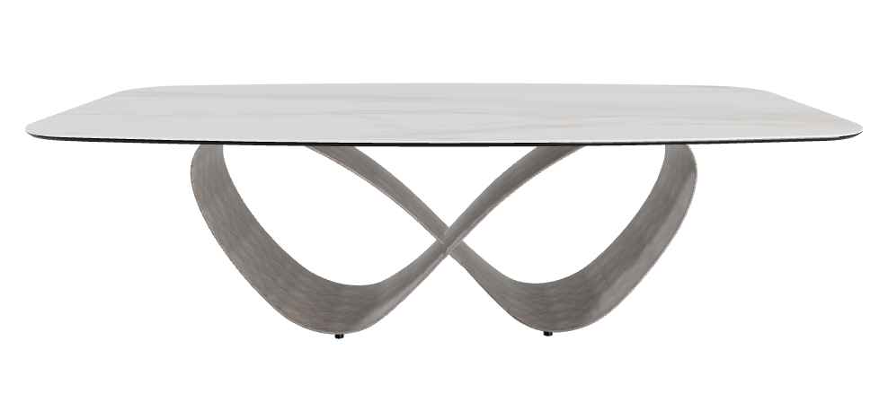 240x120x74h Barrel Shaped_Matt Golden Calacatta_Brushed Grey