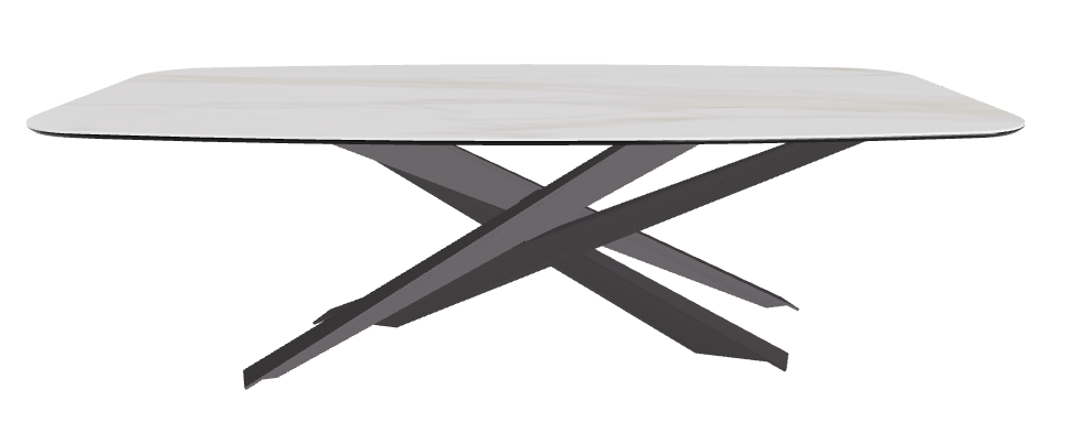 240x120x74.5h Barrel Shaped_Matt Golden Calacatta_Graphite Embossed