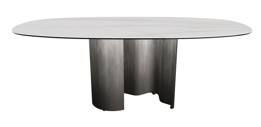 200x100x74h Bisuit Shaped_Matt Golden Calacatta_Oxy Grey