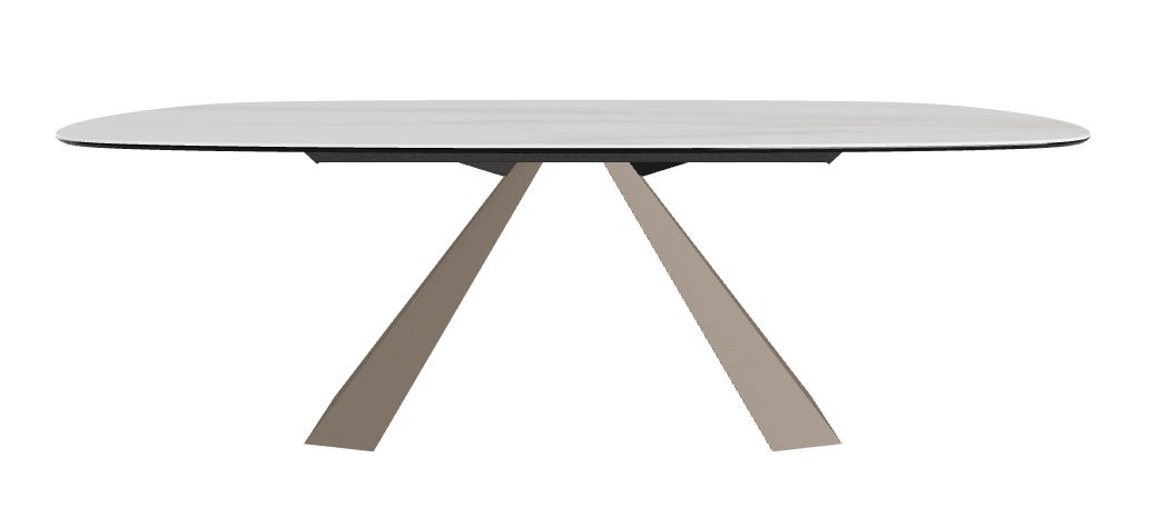 Cattelan Italia Eliot Keramik Biscuit Shaped Dining Table – 220x120x73h