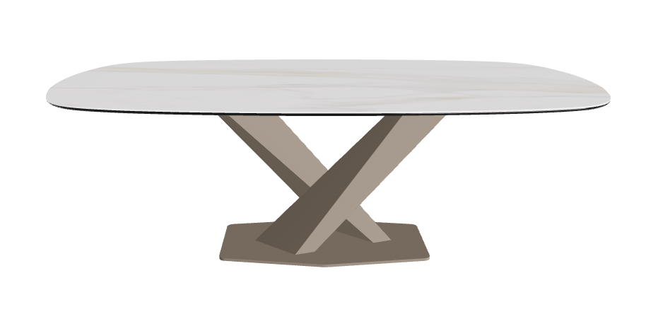 Cattelan Italia Stratos Keramik Biscuit Shaped Dining Table – 200x120x75h