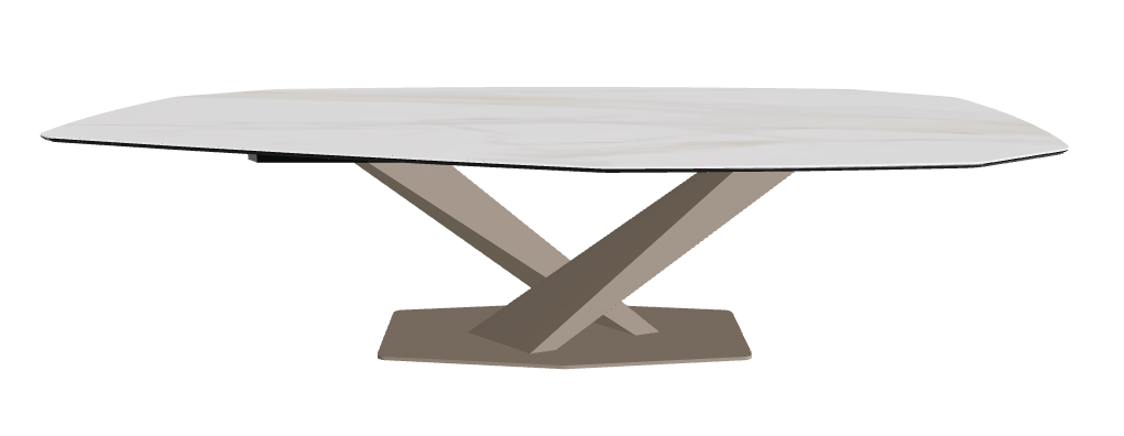 Cattelan Italia Stratos Keramik Biscuit & Polygon Shaped Dining Table