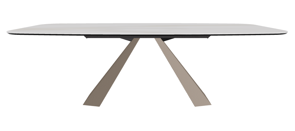 240x120x73h Barrel Shaped_Matt Golden Calacatta_Titanium Embossed