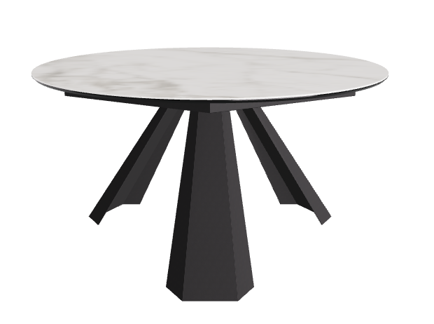 Diameter 140 x Height 73 cm_Matt Invisible_Black Embossed