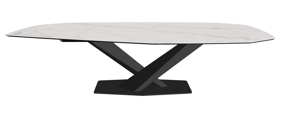 Cattelan Italia Stratos Keramik Biscuit & Polygon Shaped Dining Table