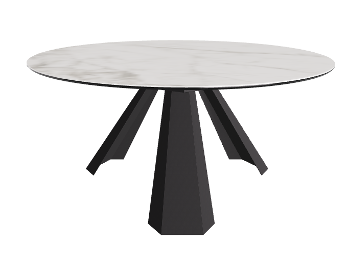 Diameter 158 x Height 73 cm_Matt Invisible_Black Embossed