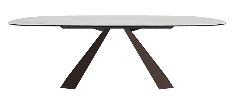 Cattelan Italia Eliot Keramik Biscuit Shaped Dining Table – 220x120x73h