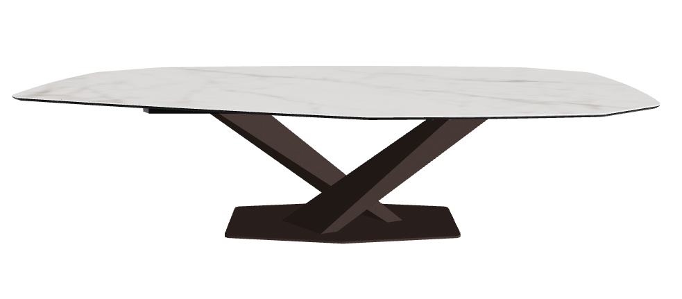 Cattelan Italia Stratos Keramik Biscuit & Polygon Shaped Dining Table
