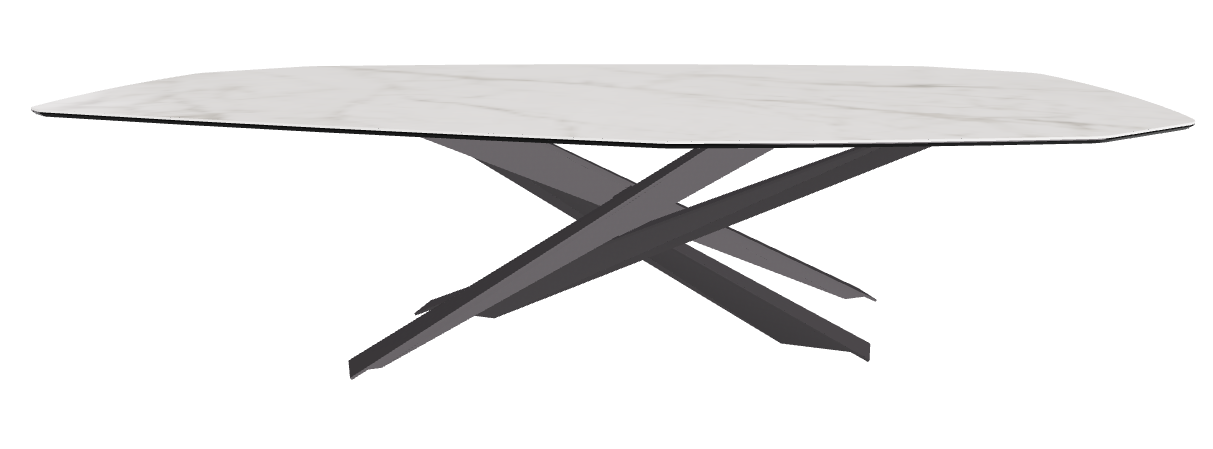 300x130x74.5h Polygon Shaped_Matt Invisible_Graphite Embossed