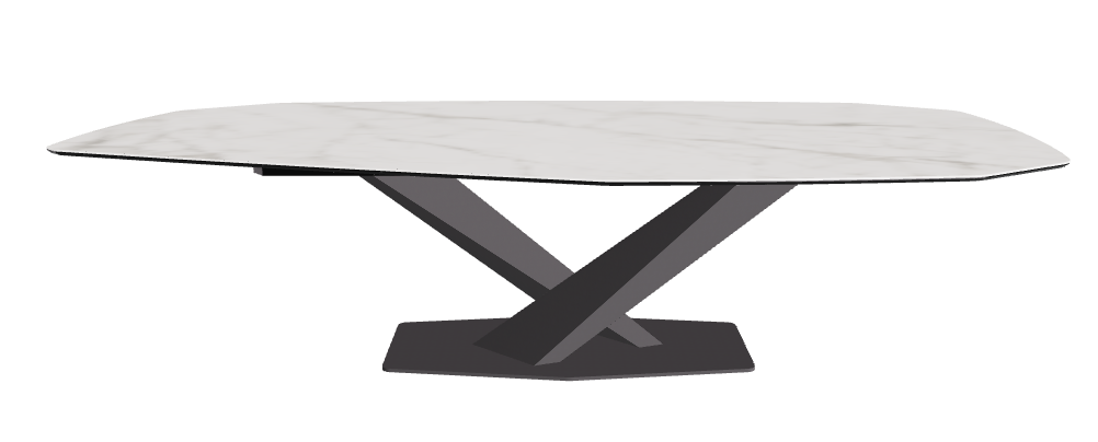 Cattelan Italia Stratos Keramik Biscuit & Polygon Shaped Dining Table