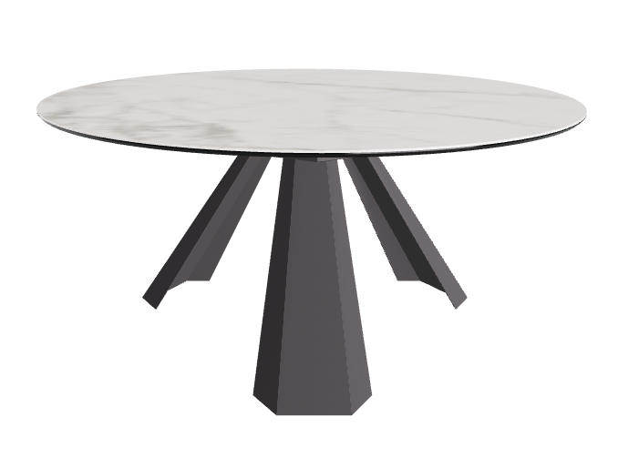 Diameter 158 x Height 73 cm_Matt Invisible_Graphite Embossed