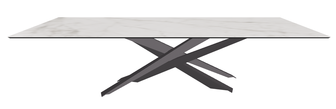 300x120x74.5h Rectangle Shaped_Matt Invisible_Graphite Embossed