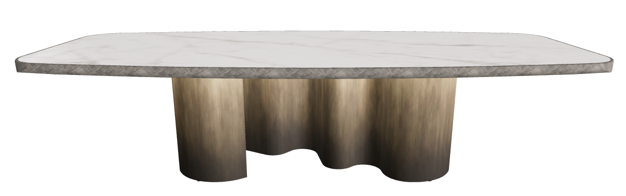 300x128x75h Barrel Shaped_Matt Invisible_Oxy Brass_Brushed Grey