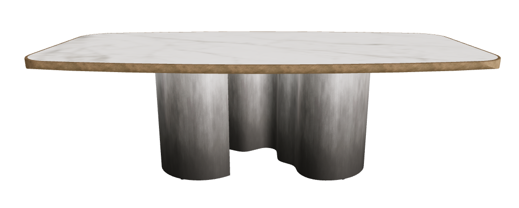 240x120x75h Barrel Shaped_Matt Invisible_Oxy Grey_Brushed Bronze