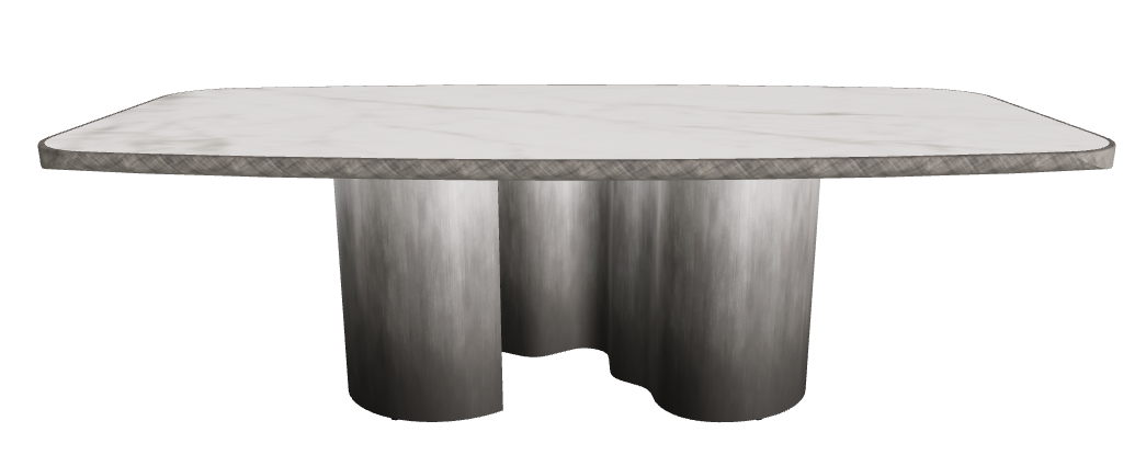 240x120x75h Barrel Shaped_Matt Invisible_Oxy Grey_Brushed Grey