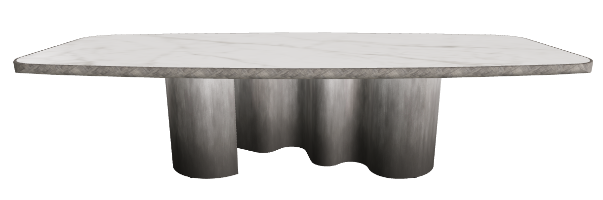 300x128x75h Barrel Shaped_Matt Invisible_Oxy Grey_Brushed Grey