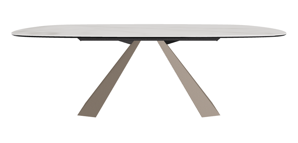 Cattelan Italia Eliot Keramik Biscuit Shaped Dining Table – 220x120x73h