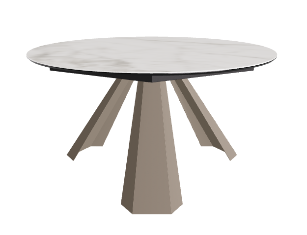 Diameter 140 x Height 73 cm_Matt Invisible_Titanium Embossed