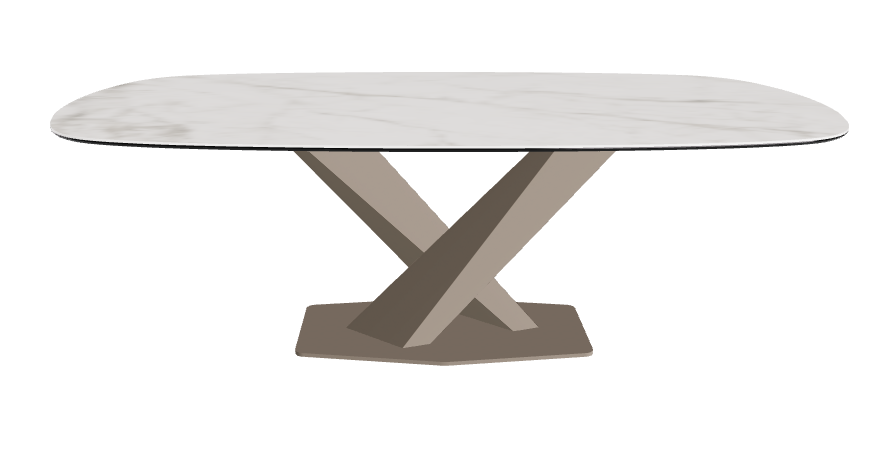 Cattelan Italia Stratos Keramik Biscuit Shaped Dining Table – 200x120x75h