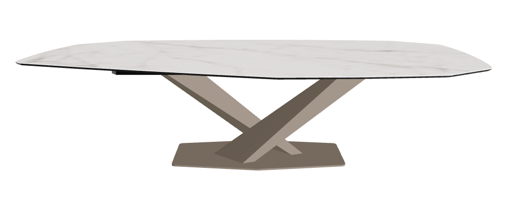 Cattelan Italia Stratos Keramik Biscuit & Polygon Shaped Dining Table