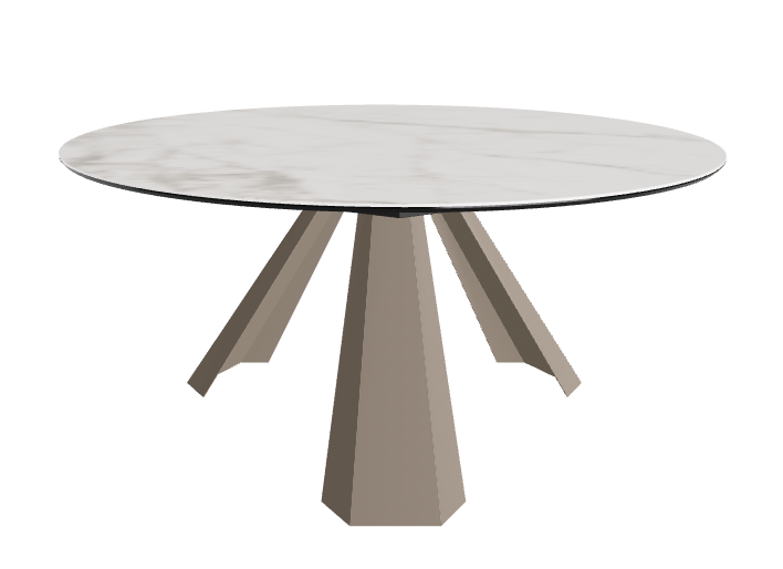 Diameter 158 x Height 73 cm_Matt Invisible_Titanium Embossed