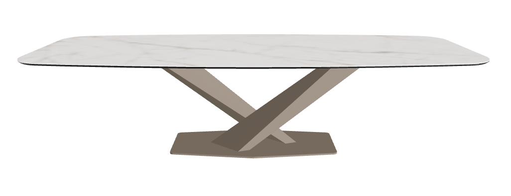 Cattelan Italia Stratos Keramik Barrel-Shaped Dining Table – 300x120x75h