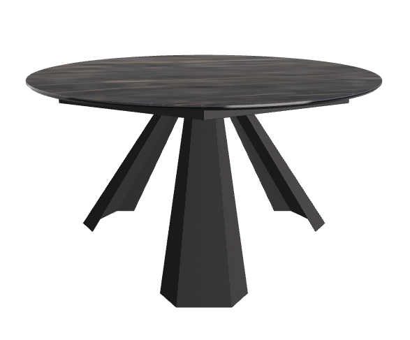 Diameter 140 x Height 73 cm_Matt Portoro_Black Embossed
