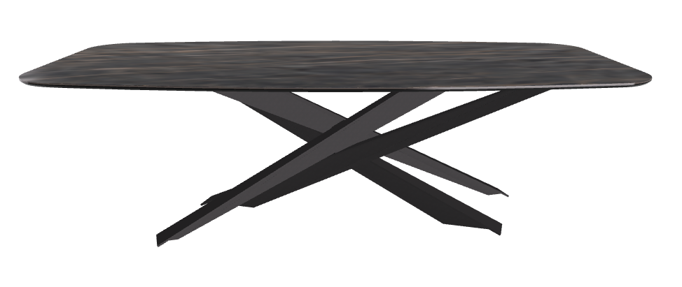 240x120x74.5h Barrel Shaped_Matt Portoro_Black Embossed
