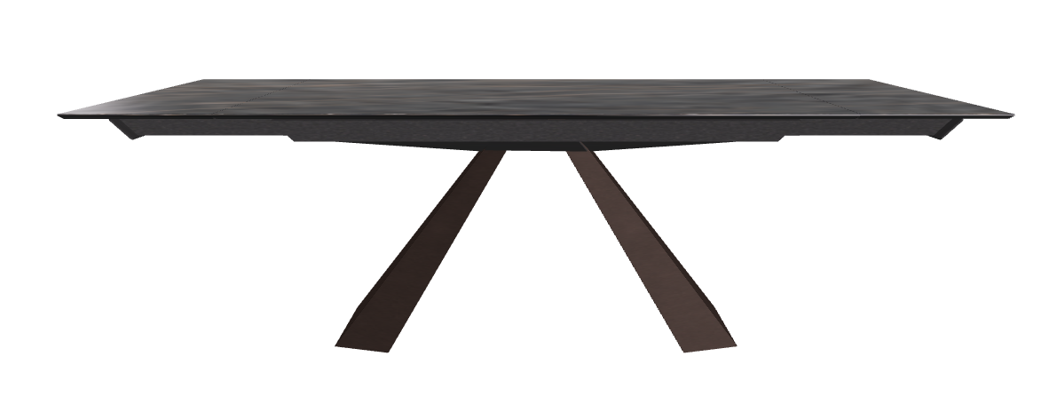 160/236x90x75h Rectangle Shaped_Matt Portoro_Bronze Embossed