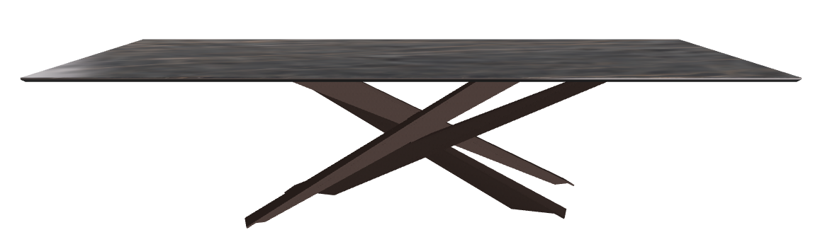 300x120x74.5h Rectangle Shaped_Matt Portoro_Bronze Embossed
