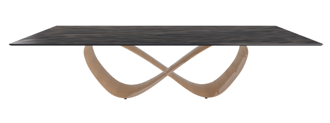 300x120x75h Rectangle Shaped_Matt Portoro_Brushed Bronze