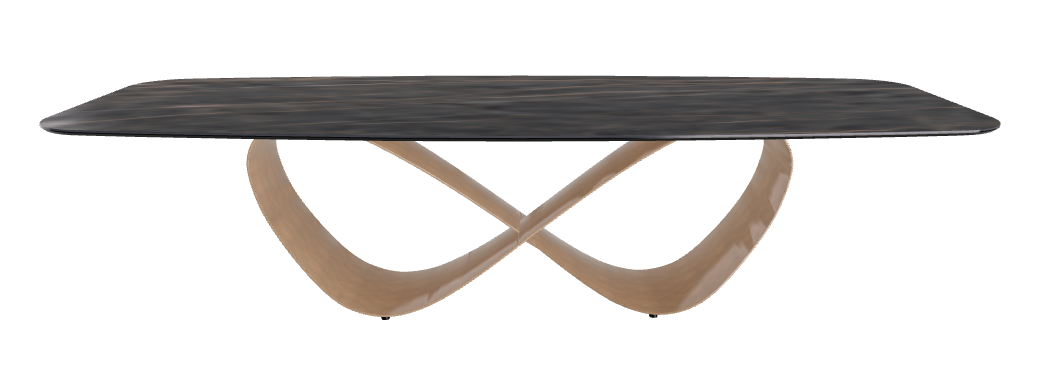 300x120x75h Barrel Shaped_Matt Portoro_Brushed Bronze