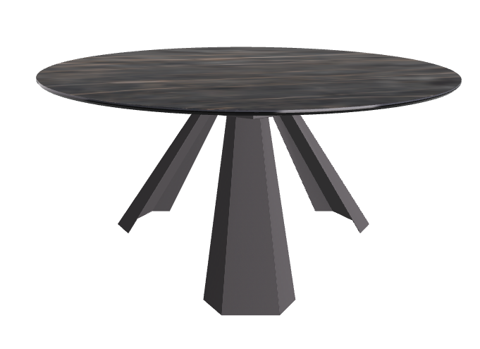 Diameter 158 x Height 73 cm_Matt Portoro_Graphite Embossed