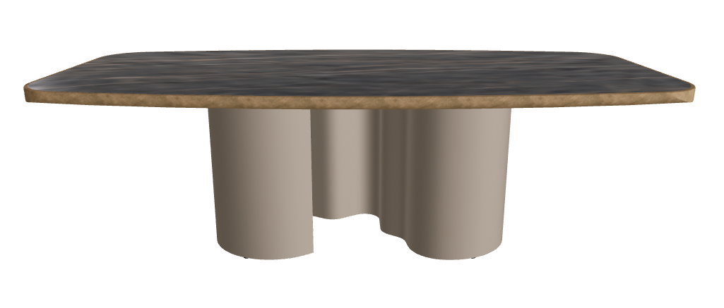 240x120x75h Barrel Shaped_Matt Portoro_Titanium Embossed_Brushed Bronze
