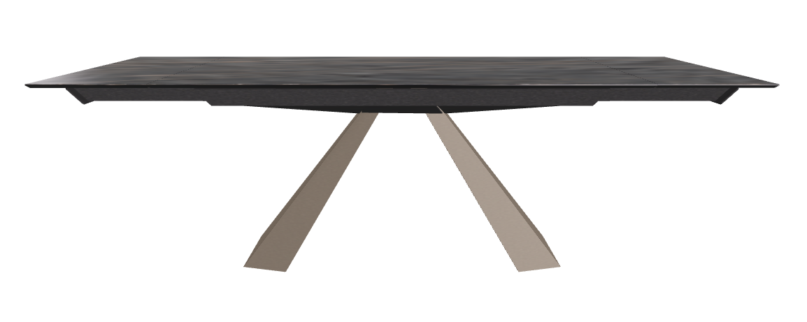 160/236x90x75h Rectangle Shaped_Matt Portoro_Titanium Embossed