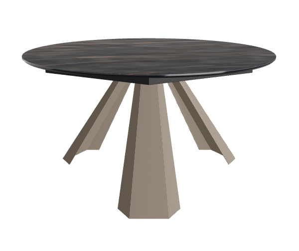 Diameter 140 x Height 73 cm_Matt Portoro_Titanium Embossed