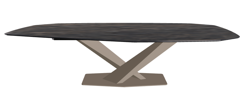 Cattelan Italia Stratos Keramik Biscuit & Polygon Shaped Dining Table