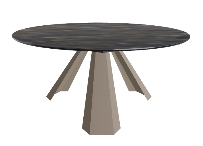 Diameter 158 x Height 73 cm_Matt Portoro_Titanium Embossed