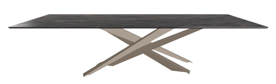 300x120x74.5h Rectangle Shaped_Matt Portoro_Titanium Embossed