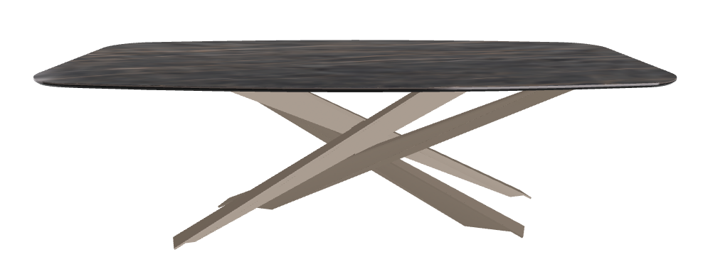 240x120x74.5h Barrel Shaped_Matt Portoro_Titanium Embossed
