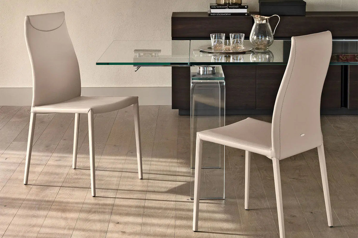 Maya Flex Dining Chair_Micro Nubuk_Sunstone