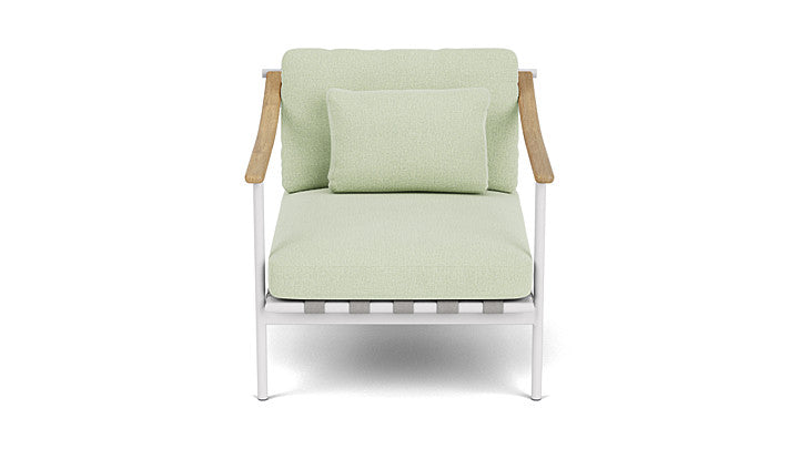 Barlow Tyrie Around Deep Seating Single Lounge Chair with Teak Arms