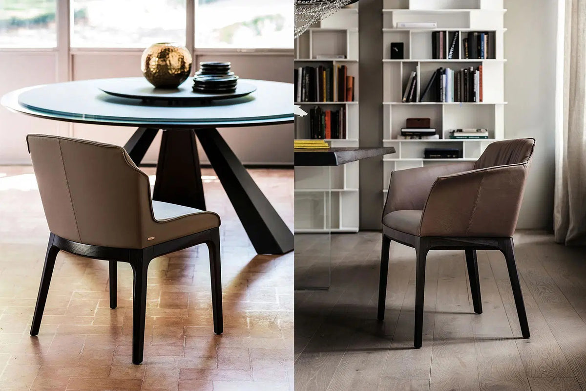 Cattelan Italia Musa Dining Armchair – Fabric, Micro Nubuk & Synthetic Leather
