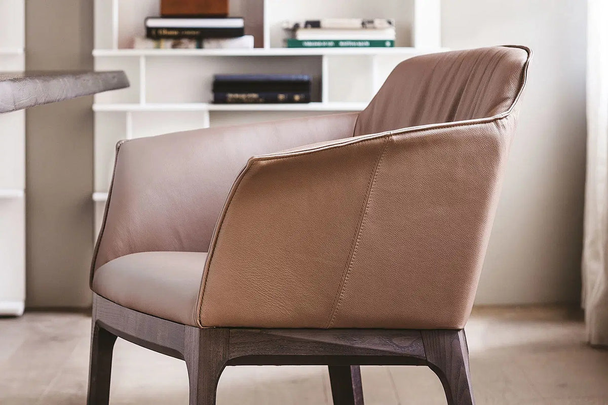 Cattelan Italia Musa Dining Armchair – Fabric, Micro Nubuk & Synthetic Leather