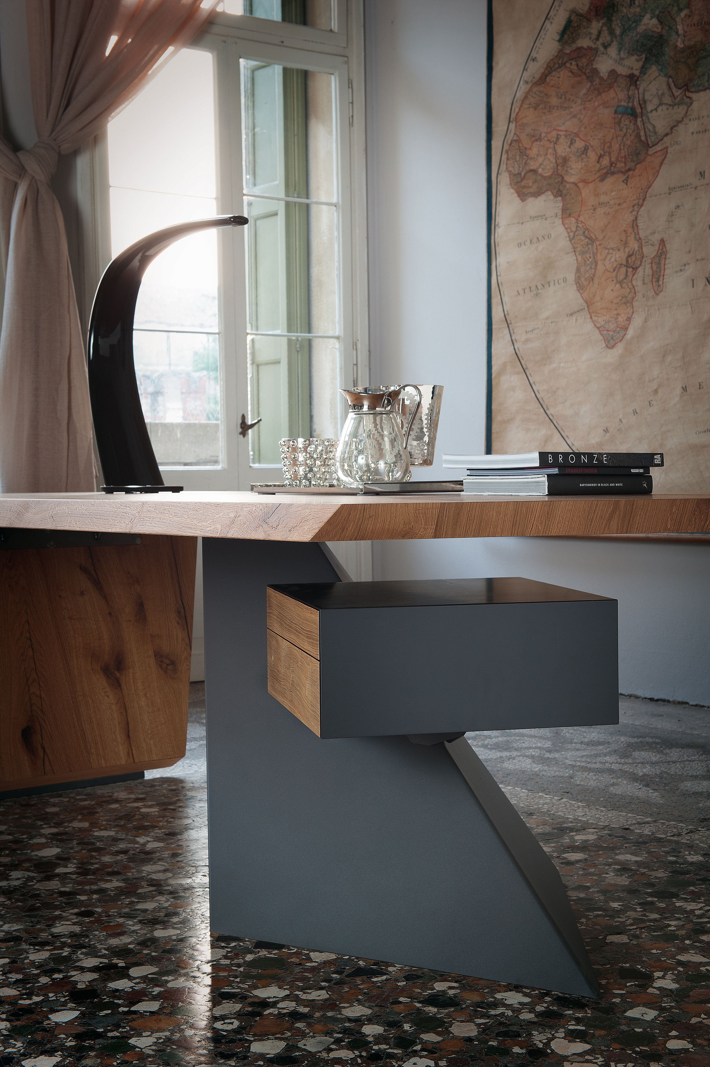 Cattelan Italia Nasdaq Desk With Top And Drawers