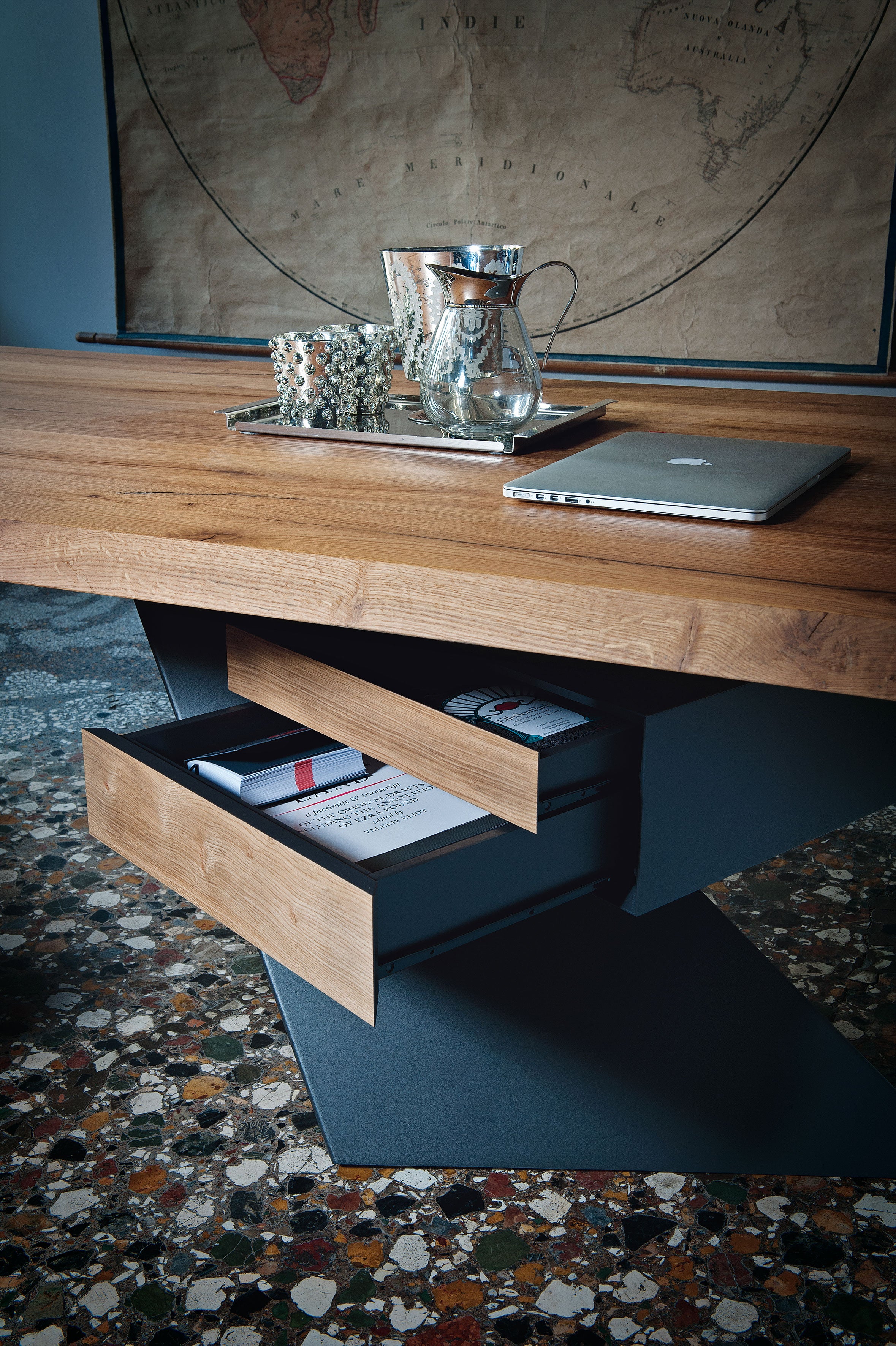 Cattelan Italia Nasdaq Desk With Top And Drawers